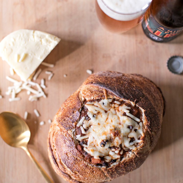 Picture of Game Day Bread Bowl Chili