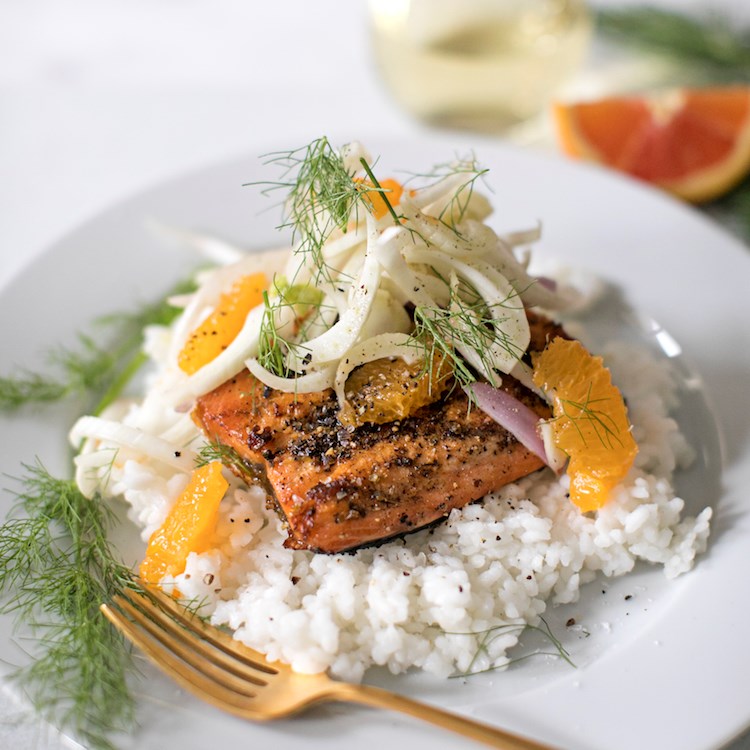 Picture of Blackened Salmon Risotto 