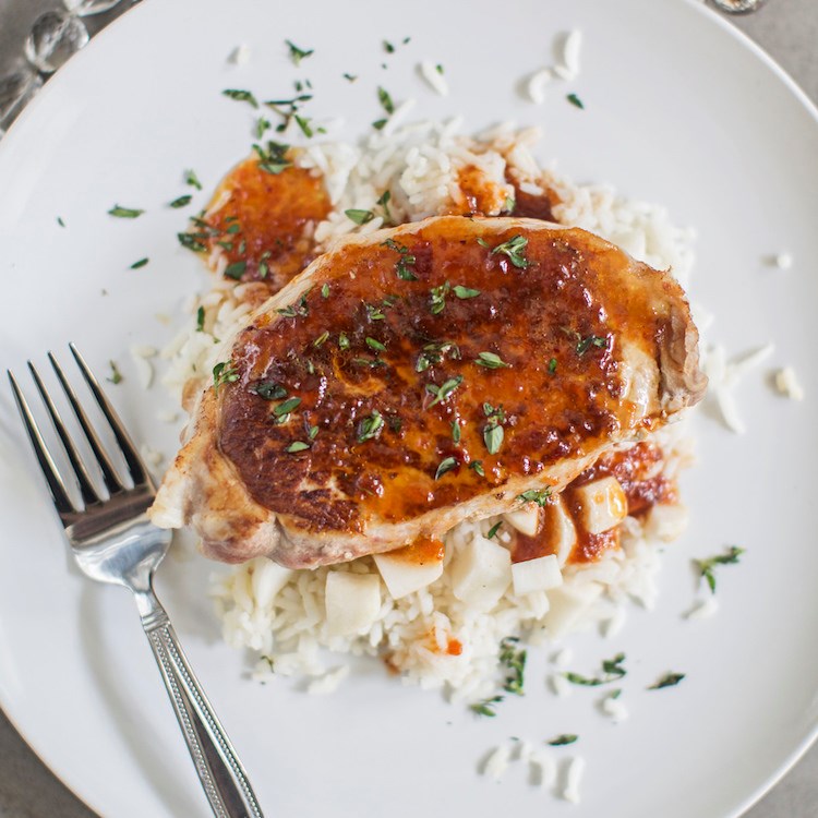 Picture of Whiskey Peach Pork Chops 