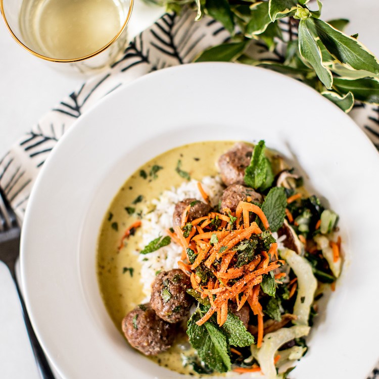 Picture of Green Curry Beef Meatballs 